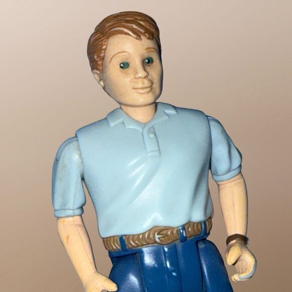 Vtg 1998 Fisher Price LOVING FAMILY Dollhouse Posable DAD Father Figure A20 - Picture 7 of 7